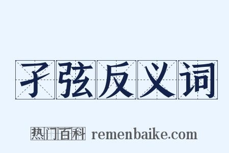 孑弦反义词是什么意思的图片